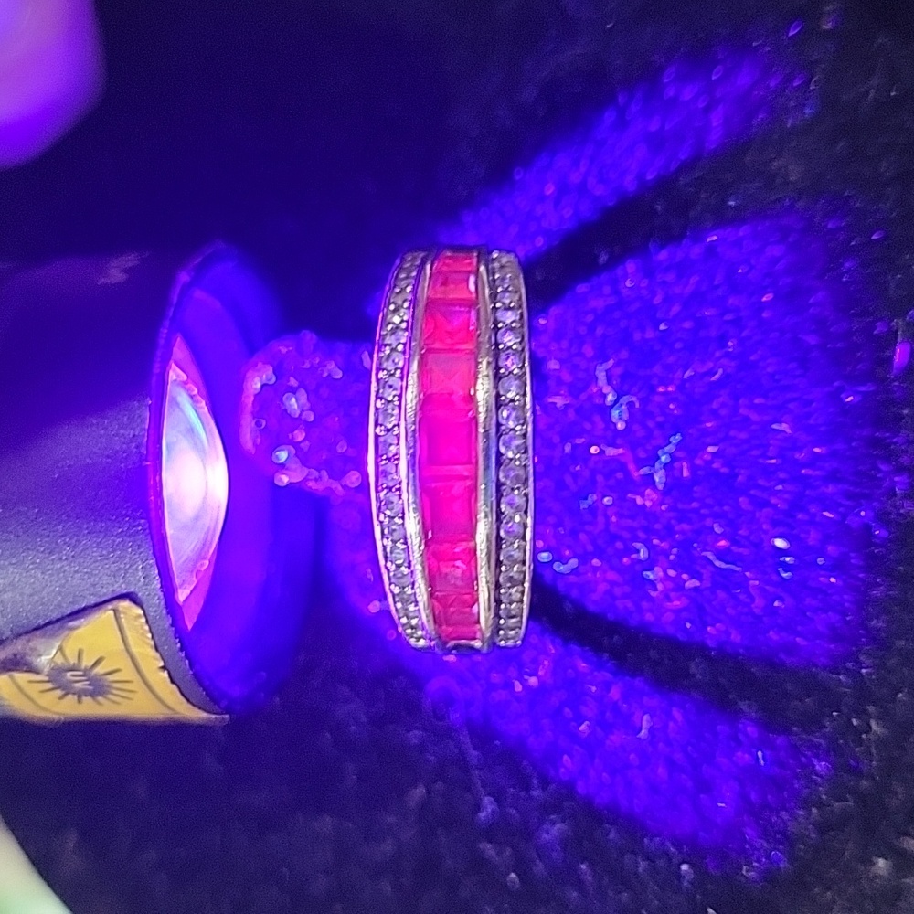 925 Ruby And Diamond Ring Size 6 - image 6